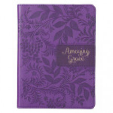Journal Amazing Grace - Purple Faux Leather Handy-Sized